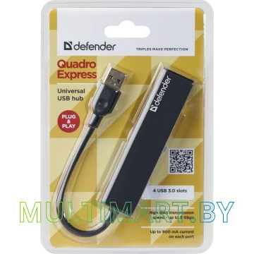 USB-хаб Defender Quadro Express (83204) картинка 3